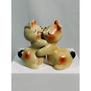 Vintage Van Tellingen Bunny Hug Salt and Pepper Shakers Ceramic Mid Century MCM
